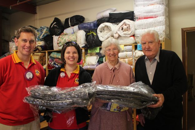 Members delivering blankets Members delivering blankets