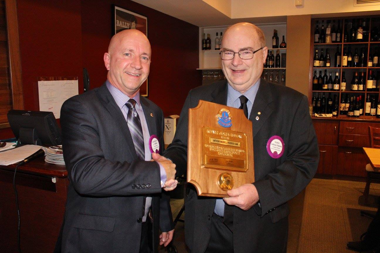 Melvin Jones Fellowship Award - The Lions Club Of The City Of Adelaide