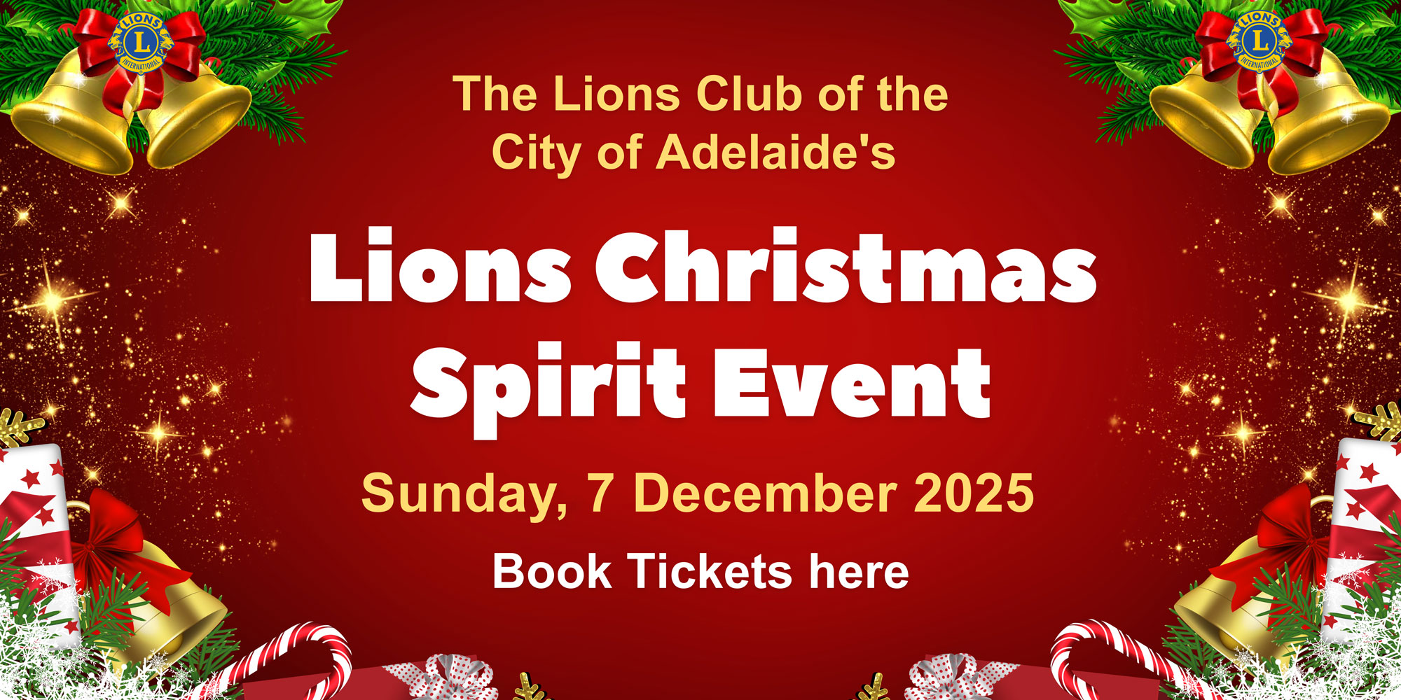 Lions Christmas Spirit Event 2025 banner