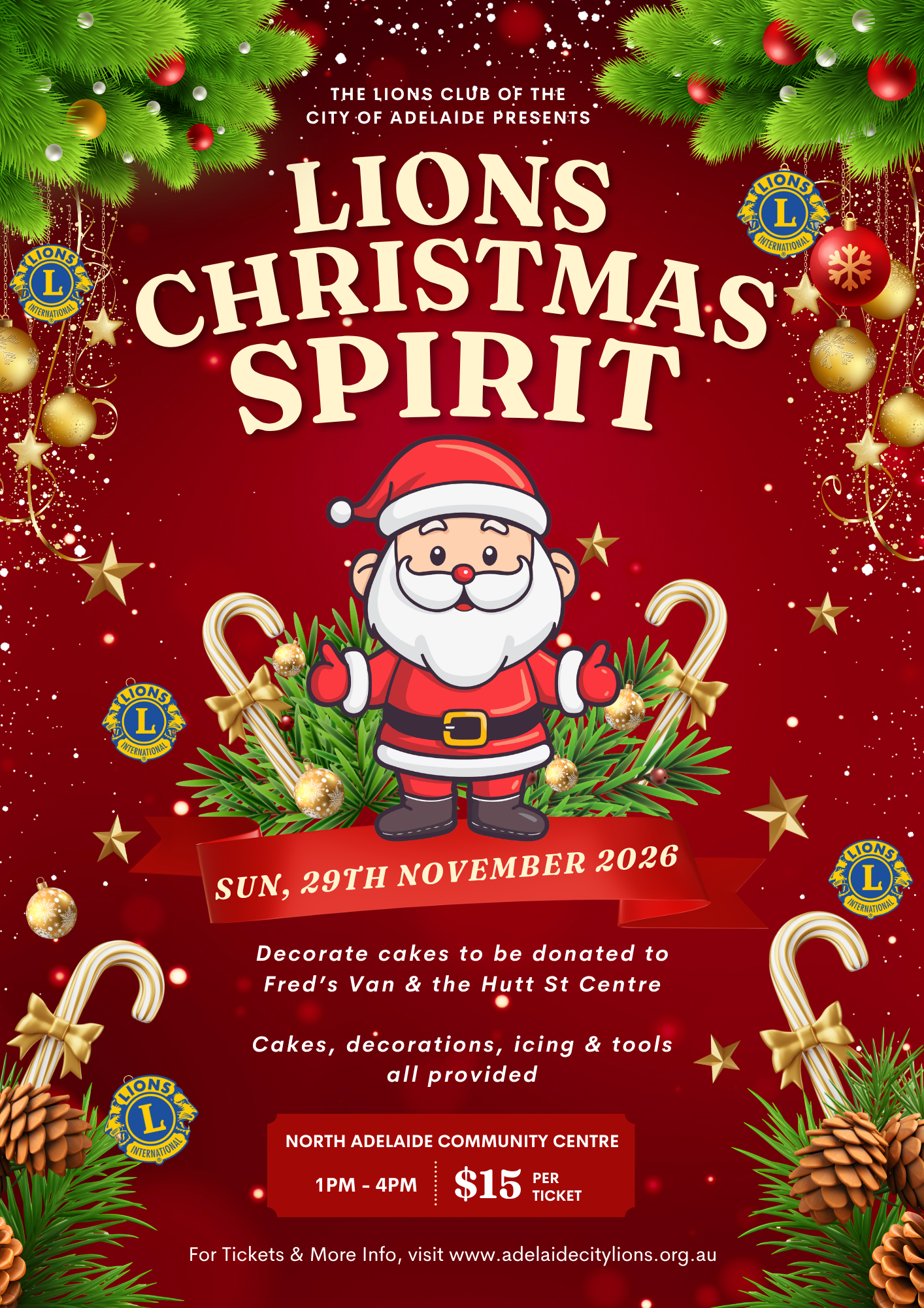 Lions Christmas Spirit 2026 flyer